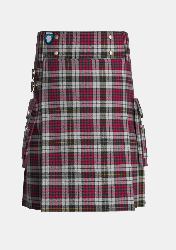 Utility_Little_Dress_Tartan_4138_kilt_front_image_with_pleated_design_and_adjustable_buckles_for_men