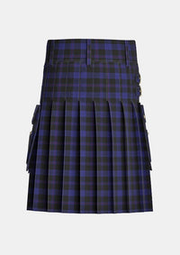 Utility_Little_Hunting_Tartan_7229_kilt_back_image_with_pleated_design_and_adjustable_buckles_for_men