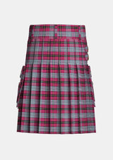 Utility_Little_of_Morton_Rigg_tartan_2349_kilt_back_image_with_pleated_design_and_adjustable_buckles_for_men