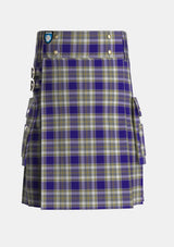 Utility_Livingstone_Dress_Tartan_650_kilt_front_image_with_pleated_design_and_adjustable_buckles_for_men