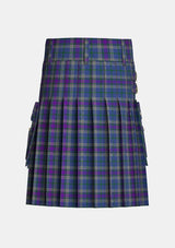 Utility_Loch_Lomond_Tartan_2712_kilt_back_image_with_pleated_design_and_adjustable_buckles_for_men