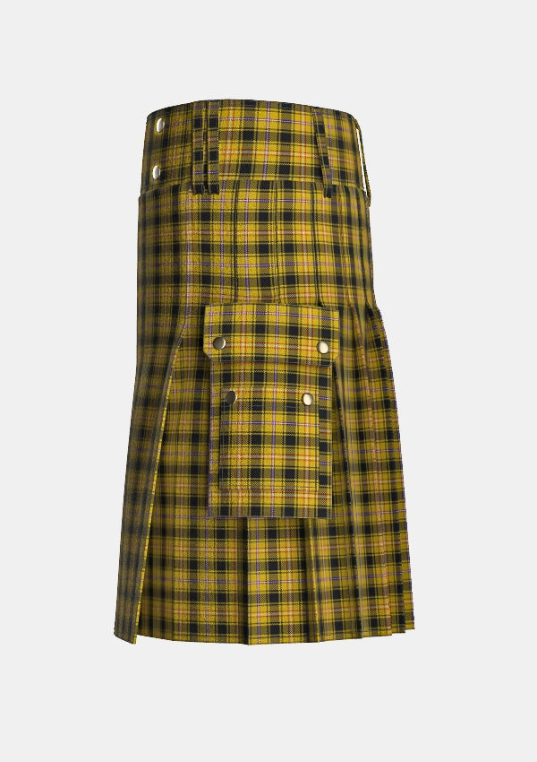 Utility_Loch_Sween_Tartan_11081_kilt_left_image_with_pleated_design_and_adjustable_buckles_for_men