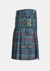 Utility_Lochness_Tartan_kilt_right_image_with_pleated_design_and_adjustable_buckles_for_men