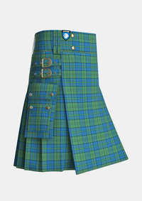 Utility_Lockhart_Ancient_Tartan_kilt_side_image_with_pleated_design_and_adjustable_buckles_for_men