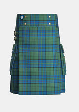 Utility_Lockhart_Tartan_2258_kilt_front_image_with_pleated_design_and_adjustable_buckles_for_men