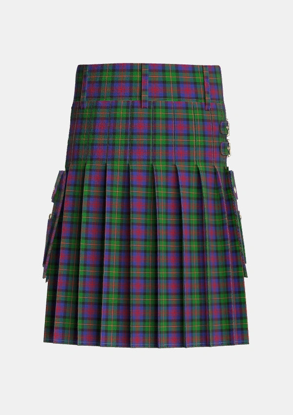 Utility_Logan_1831_Tartan_490_kilt_back_image_with_pleated_design_and_adjustable_buckles_for_men