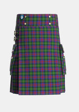 Utility_Logan_1831_Tartan_490_kilt_front_image_with_pleated_design_and_adjustable_buckles_for_men