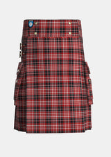 Utility_Loganair_Tartan_11744_kilt_front_image_with_pleated_design_and_adjustable_buckles_for_men