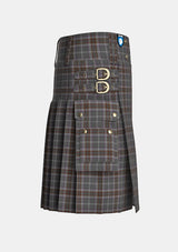 Utility_Lomond_Mist_tartan_10442_kilt_right_image_with_pleated_design_and_adjustable_buckles_for_men