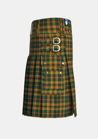 Utility_Londonderry_County_Tartan_2279_kilt_right_image_with_pleated_design_and_adjustable_buckles_for_men