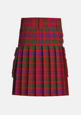 Utility_Lovat_or_Fraser_Tartan_400_kilt_back_image_with_pleated_design_and_adjustable_buckles_for_men
