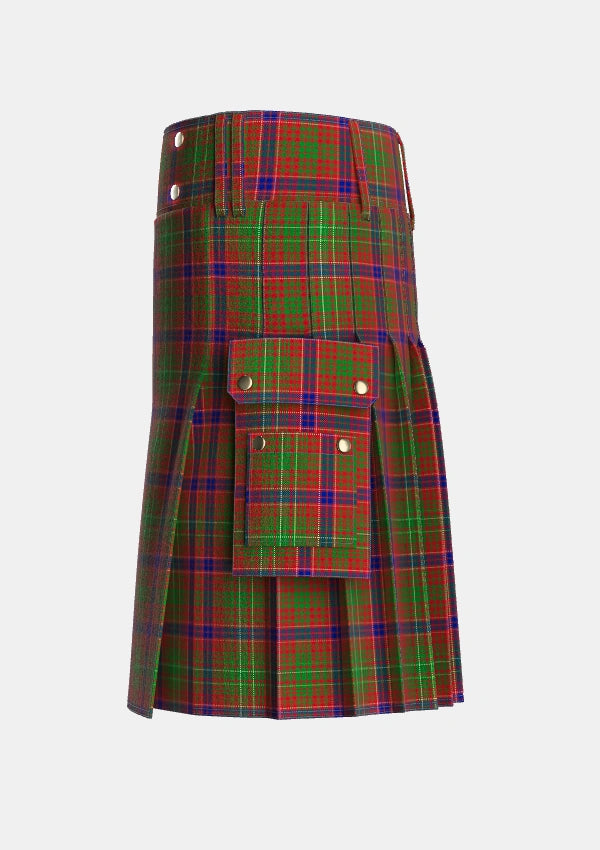 Utility_Lumsden_Tartan_6023_kilt_left_image_with_pleated_design_and_adjustable_buckles_for_men
