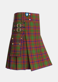 Utility_Lumsden_Tartan_6023_kilt_side_image_with_pleated_design_and_adjustable_buckles_for_men