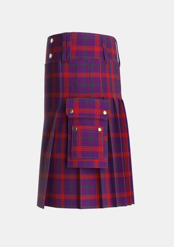 Utility_Lynch_Variant_Tartan_2774_kilt_left_image_with_pleated_design_and_adjustable_buckles_for_men