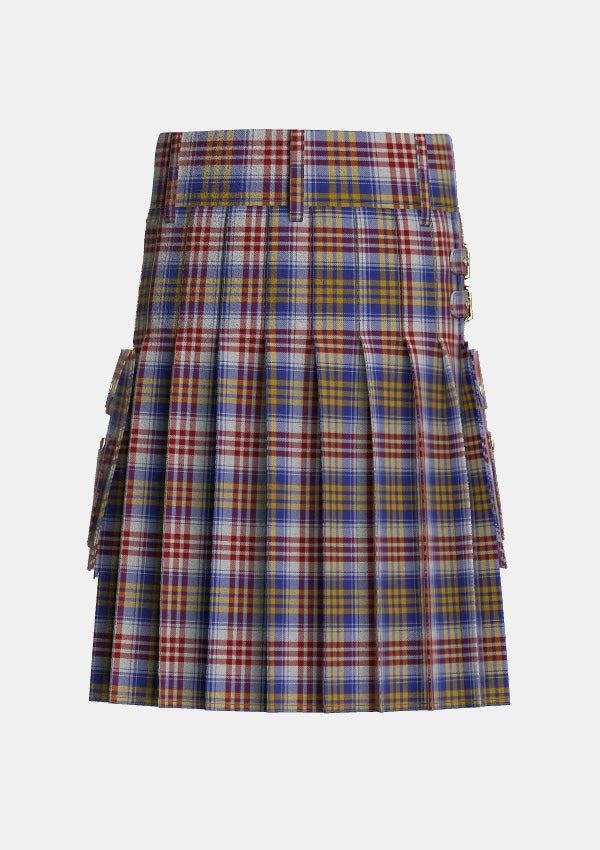 Utility_Lysaght_Dress_Tartan_6593_kilt_back_image_with_pleated_design_and_adjustable_buckles_for_men