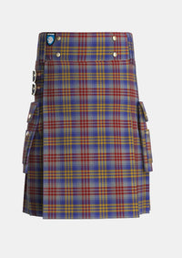 Utility_Lysaght_Tartan_6591_kilt_front_image_with_pleated_design_and_adjustable_buckles_for_men