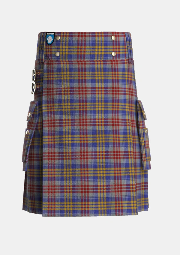 Utility_Lysaght_Tartan_6591_kilt_front_image_with_pleated_design_and_adjustable_buckles_for_men