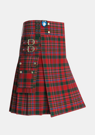 Utility_MacAlister_1831_Tartan_579_kilt_side_image_with_pleated_design_and_adjustable_buckles_for_men