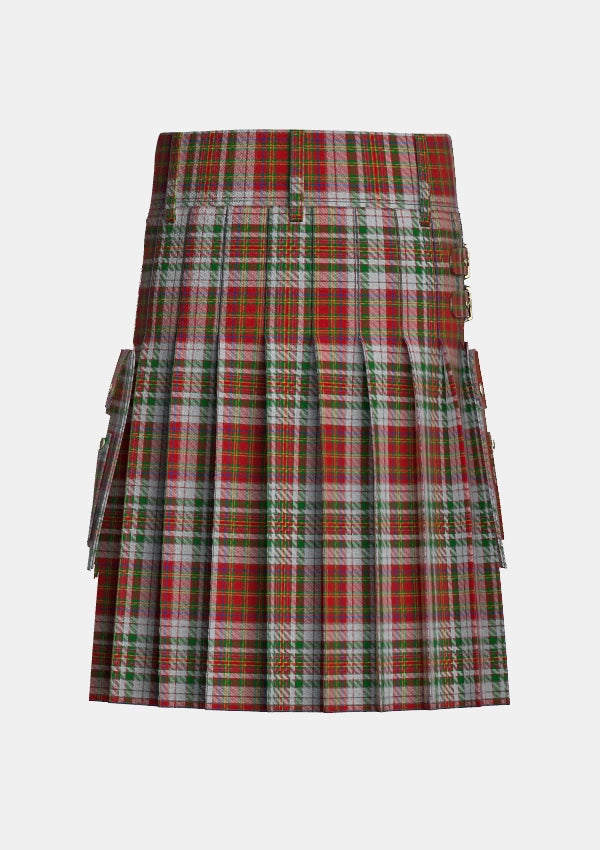 Utility_MacAlister_Dress_Tartan_6629_kilt_back_image_with_pleated_design_and_adjustable_buckles_for_men