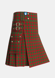 Utility_MacAulay_1880_Tartan_1164_kilt_side_image_with_pleated_design_and_adjustable_buckles_for_men