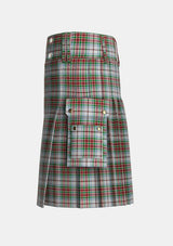 Utility_MacBean_Dress_Tartan_2415_kilt_left_image_with_pleated_design_and_adjustable_buckles_for_men