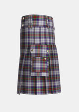 Utility_MacBeth_Dress_Tartan_3319_kilt_left_image_with_pleated_design_and_adjustable_buckles_for_men