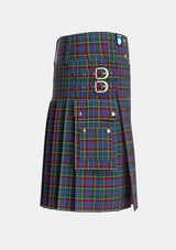 Utility_MacBeth_MacLulich_Tartan_557_kilt_right_image_with_pleated_design_and_adjustable_buckles_for_men