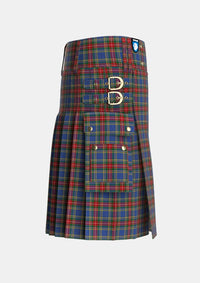 Utility_MacBeth_Two_Tartan_679_kilt_right_image_with_pleated_design_and_adjustable_buckles_for_men