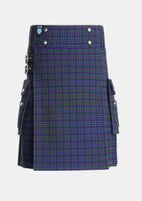 Utility_MacCainsh_Tartan_1379_kilt_front_image_with_pleated_design_and_adjustable_buckles_for_men