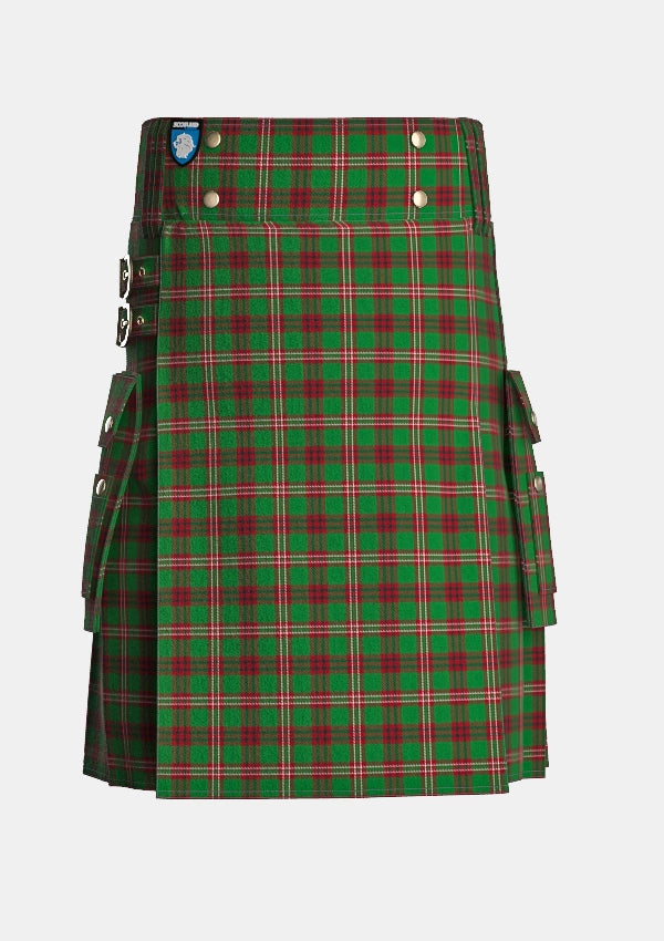 Utility_MacCall_Tartan_2238_kilt_front_image_with_pleated_design_and_adjustable_buckles_for_men