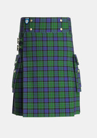 Utility_MacCallum_2_Tartan_767_kilt_front_image_with_pleated_design_and_adjustable_buckles_for_men
