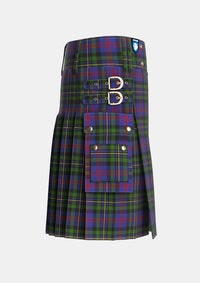 Utility_MacCallum_of_Berwick_Tartan_492_kilt_right_image_with_pleated_design_and_adjustable_buckles_for_men