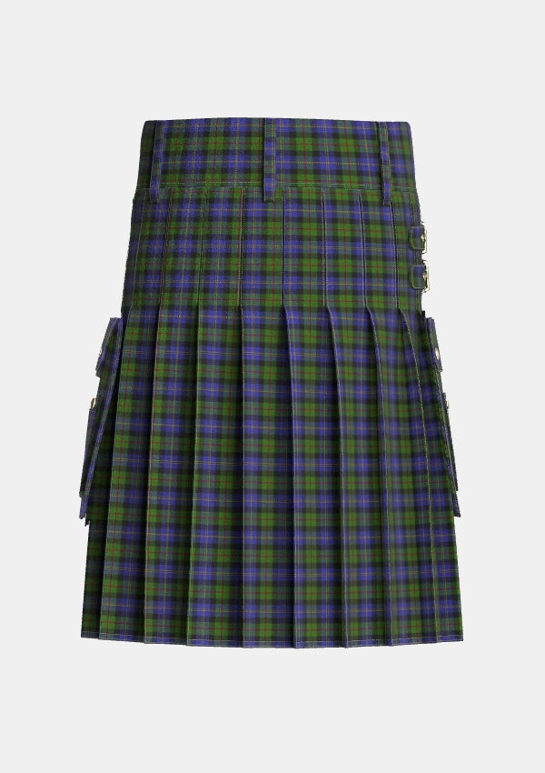 Utility_MacCaskill_Personal_Tartan_1152_kilt_back_image_with_pleated_design_and_adjustable_buckles_for_men