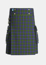 Utility_MacCaskill_Personal_Tartan_1152_kilt_front_image_with_pleated_design_and_adjustable_buckles_for_men