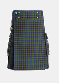 Utility_MacCaskill_Personal_Tartan_1152_kilt_front_image_with_pleated_design_and_adjustable_buckles_for_men