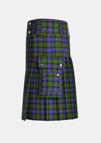 Utility_MacCaskill_Tartan_1152_kilt_left_image_with_pleated_design_and_adjustable_buckles_for_men