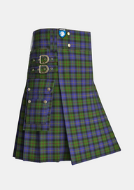 Utility_MacCaskill_Tartan_1152_kilt_side_image_with_pleated_design_and_adjustable_buckles_for_men