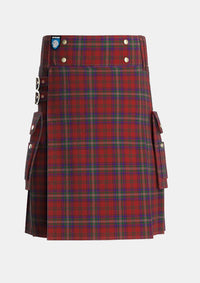 Utility_MacClure_Tartan_3330_kilt_front_image_with_pleated_design_and_adjustable_buckles_for_men