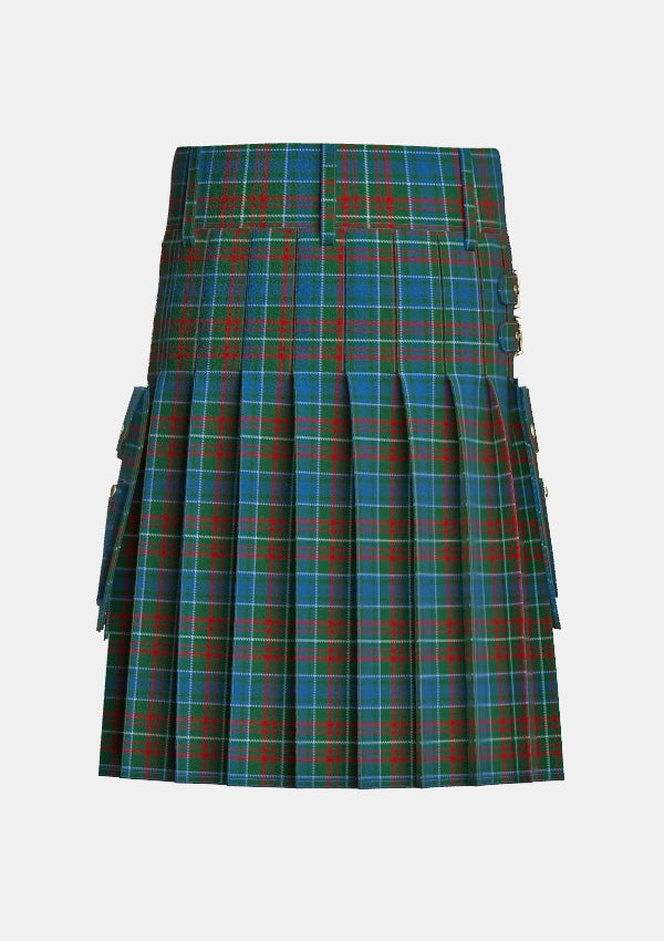 Utility_MacConnell_Tartan_141_kilt_back_image_with_pleated_design_and_adjustable_buckles_for_men