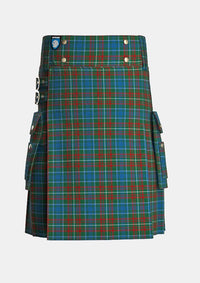 Utility_MacConnell_Tartan_141_kilt_front_image_with_pleated_design_and_adjustable_buckles_for_men