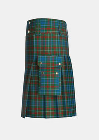 Utility_MacConnell_Tartan_141_kilt_left_image_with_pleated_design_and_adjustable_buckles_for_men