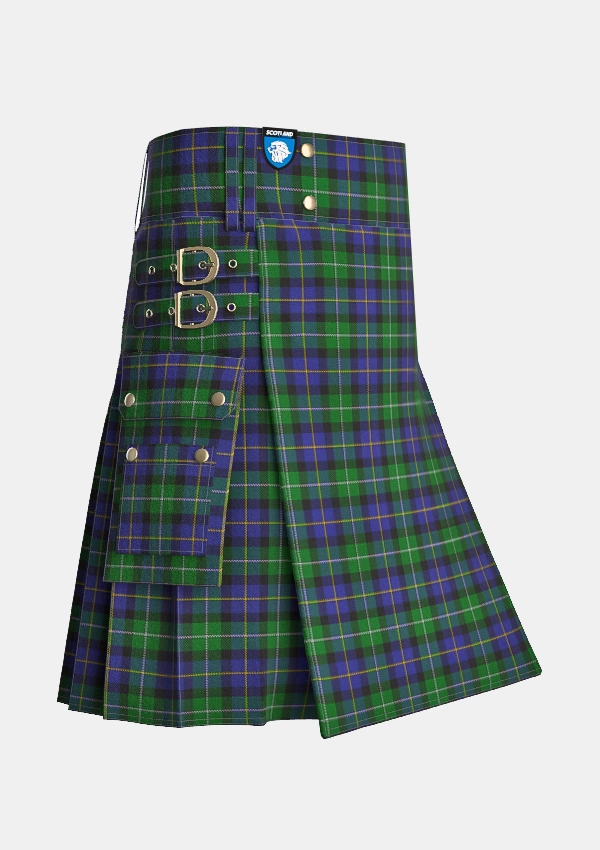 Utility_MacCormick_Tartan_7161_kilt_side_image_with_pleated_design_and_adjustable_buckles_for_men