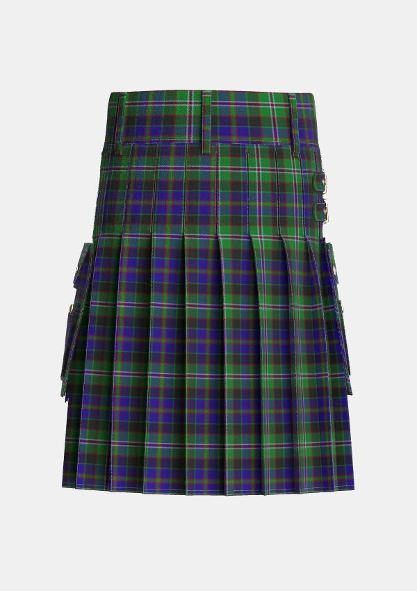 Utility_MacCraig_Tartan_3337_kilt_back_image_with_pleated_design_and_adjustable_buckles_for_men