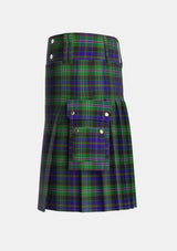 Utility_MacCraig_Tartan_3337_kilt_left_image_with_pleated_design_and_adjustable_buckles_for_men