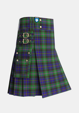 Utility_MacCraig_Tartan_3337_kilt_side_image_with_pleated_design_and_adjustable_buckles_for_men