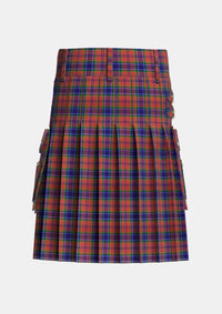 Utility_MacCreary_Personal_Tartan_3338_kilt_back_image_with_pleated_design_and_adjustable_buckles_for_men