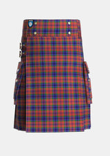 Utility_MacCreary_Personal_Tartan_3338_kilt_front_image_with_pleated_design_and_adjustable_buckles_for_men