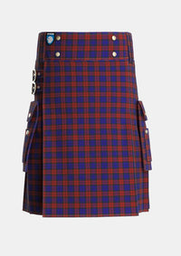 Utility_MacDevitt_Tartan_3347_kilt_front_image_with_pleated_design_and_adjustable_buckles_for_men