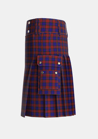 Utility_MacDevitt_Tartan_3347_kilt_left_image_with_pleated_design_and_adjustable_buckles_for_men