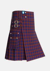 Utility_MacDevitt_Tartan_3347_kilt_side_image_with_pleated_design_and_adjustable_buckles_for_men